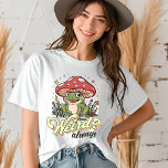 Camiseta Sapo Engraçado, Shy Introdução<br><div class="desc">Engraçado Sapo Cogumelo Bestial Apresentador Tshy Mulheres Tshirt Fashion Top apresenta-se sentado sob um cogumelo com o texto "Eu? Estranho? Sempre" na tipografia moderna. Presente perfeito para pessoas introvertidas tanto para ele quanto para ela no aniversário, Natal, Dia de as mães, Dia de os pais e muito mais. Projetado pelo...</div>