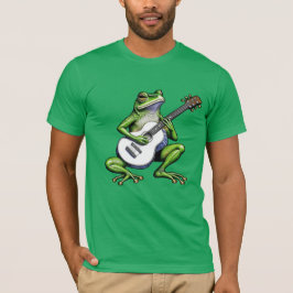 Camiseta Sapo engraçado tocando violão