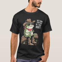 Sapo Engraçado Vaqueiro Unisex Tee