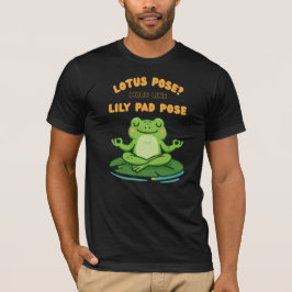 Camiseta Sapo Engraçado Yoga Cartoon Lotus Lily Pad Design