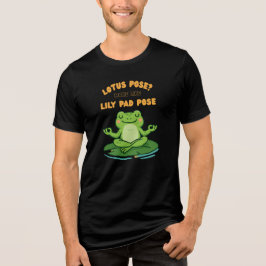 Camiseta Sapo Engraçado Yoga Cartoon Lotus Lily Pad Design
