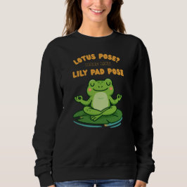 Camiseta Sapo Engraçado Yoga Cartoon Lotus Lily Pad Design