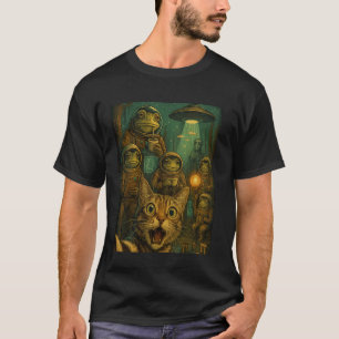 Camiseta Sapo Espacial de Selfie de Gato Conselho Anfíbio I