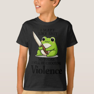 Camiseta Sapo eu dormi assim hoje eu vou escolher viol