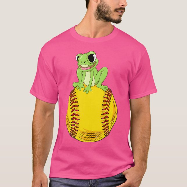 Camiseta Sapo Fastpitch Softball Engraçado (Frente)