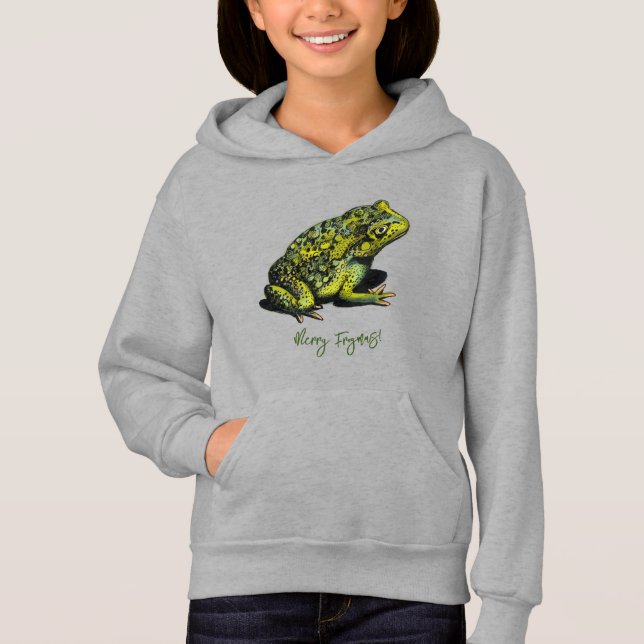 Camiseta Sapo, feliz de frogmas! Hoodie (Frente)