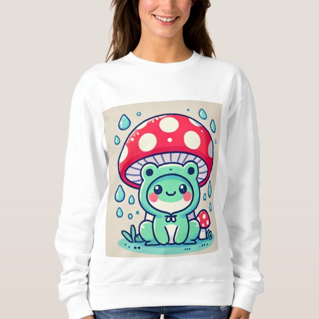 Camiseta Sapo Feliz e 🐸 Guarda-chuva ☔ (Frente)