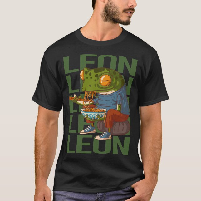 Camiseta Sapo Feliz - Nome Leon (Frente)