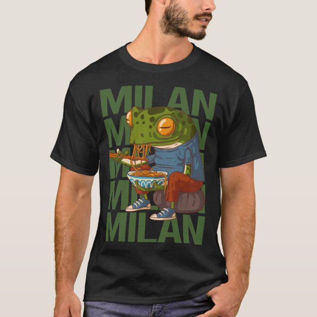 Camiseta Sapo Feliz - Nome Milão (Frente)