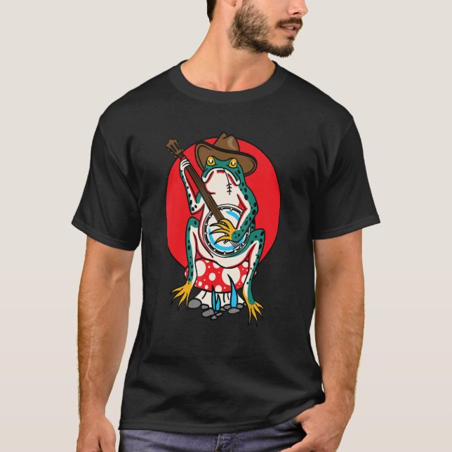 Camiseta Sapo Flash Tradicional de Tatuagem na Escola Ameri (Frente)