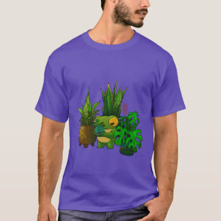 Camiseta sapo fofo cuidando de plantas e obra de arte de gi