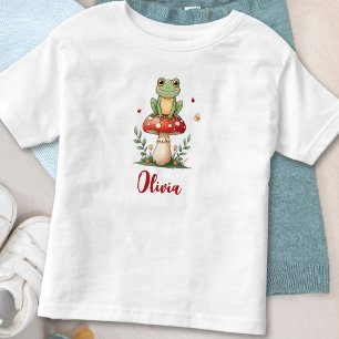 Camiseta Sapo Fofo em Cogumelo Vermelho