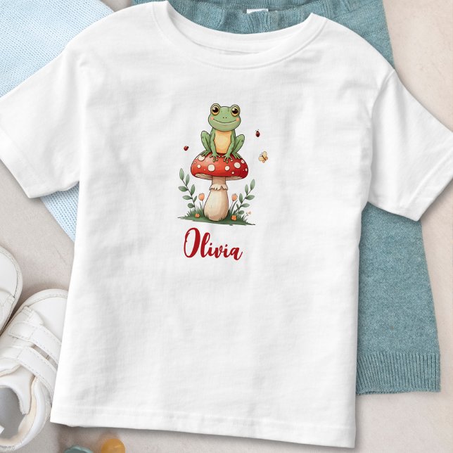 Camiseta Sapo Fofo em Cogumelo Vermelho (Criador carregado)