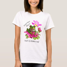 Sapo Fofo ou Piada de Sapo em Flores Rosas