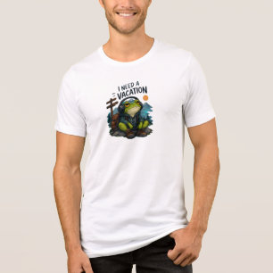 Camiseta Sapo Fofo Preciso de Férias Presente de Viagem e T