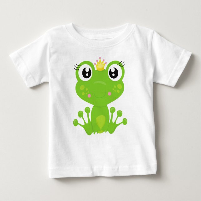 Camiseta Sapo Fofo, Sapo Verde, Princesa Sapo, Coroa (Frente)