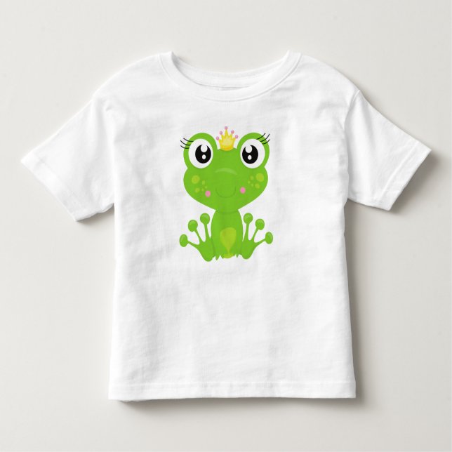 Camiseta Sapo Fofo, Sapo Verde, Princesa Sapo, Coroa (Frente)