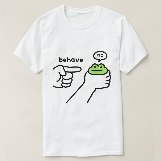 Camiseta Sapo Fofo Se Comporta Não Meme (Frente do Design)