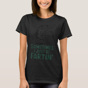 Camiseta Sapo Fungante Engraçado Piada de Peido Às Vezes Eu
