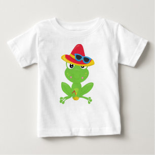 Camiseta Sapo giro, Sapo pequeno, Sapo verde, óculos de sol