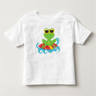 Camiseta Sapo giro, Sapo verde, Sapo pequeno, Conselho surf