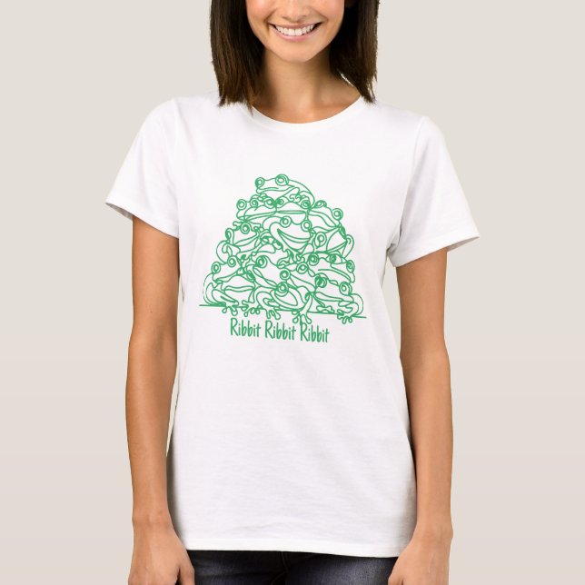 Camiseta Sapo Green Line Art Personalizado (Frente)