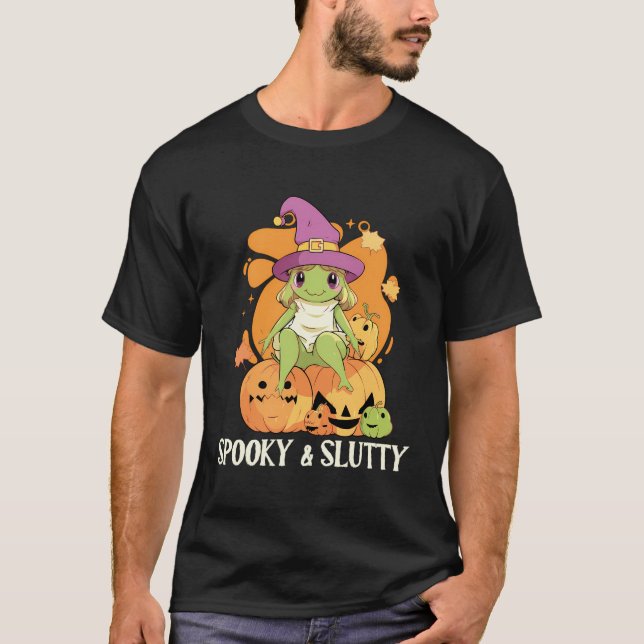 Camiseta Sapo Halloween Figurino Louco Truque Ou Tratar Ass (Frente)