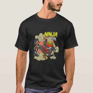 Camiseta sapo japonês bonitinho com fantasia ninja com um n