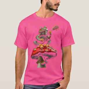 Camiseta Sapo Jogando Banjo No Cogumelo Mais Engraçado F
