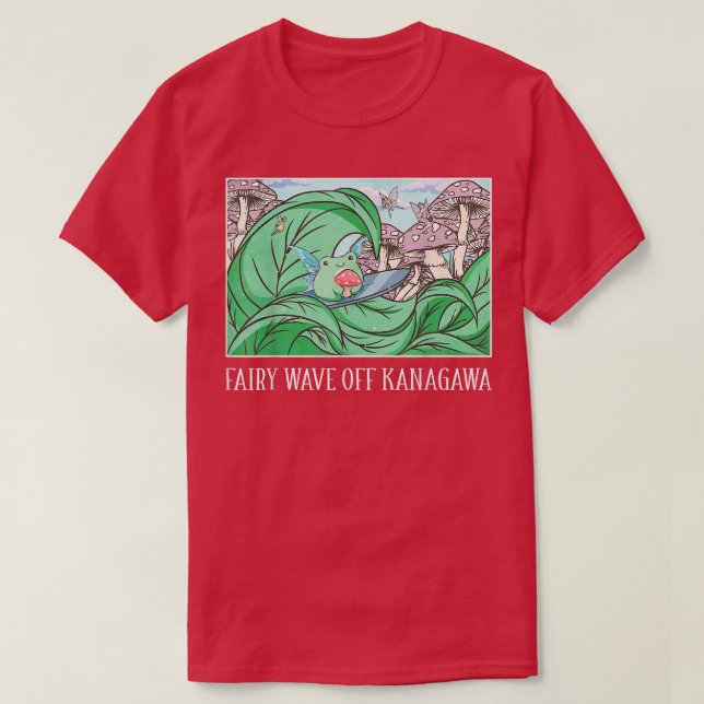 Camiseta Sapo Kawaii, Aestético Fairycore, Fairy Wave Off K (Frente do Design)