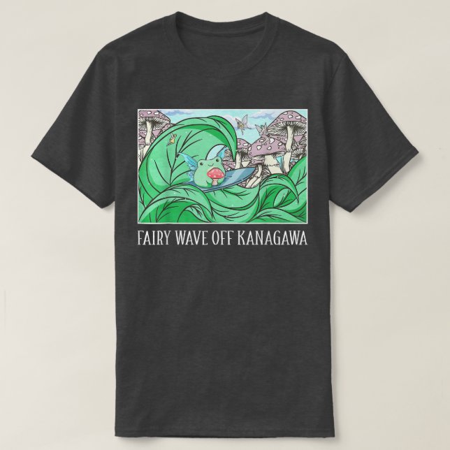 Camiseta Sapo Kawaii, Aestético Fairycore, Fairy Wave Off K (Frente do Design)