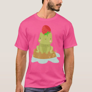 Camiseta Sapo Kawaii Morango Amphibian Animal Jumpi