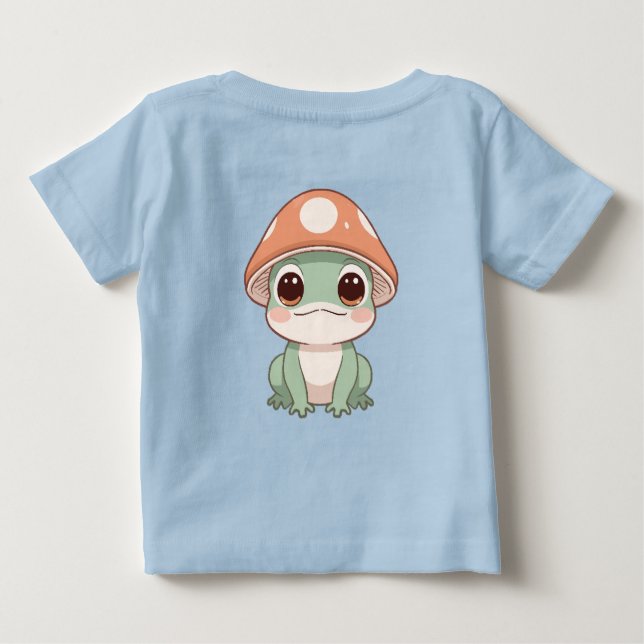 Camiseta Sapo Kawaii no Chapéu de Mushroom (Verso)