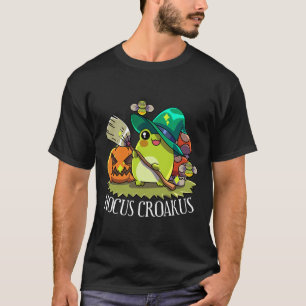 Camiseta Sapo Kawaii Witch Hat Cottagecore Hocus Estético