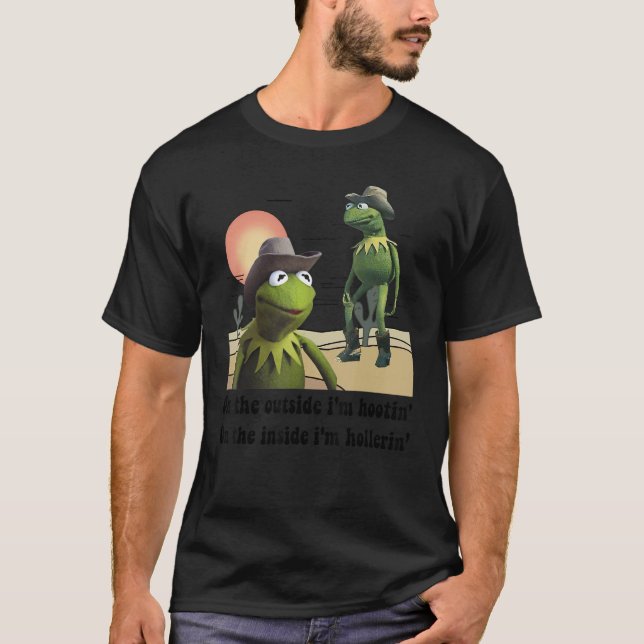 Camiseta Sapo lá fora Eu sou Hootin Dentro (Frente)