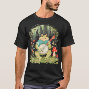 Camiseta Sapo legal Tocando Banjo Costume Animal Colorido A