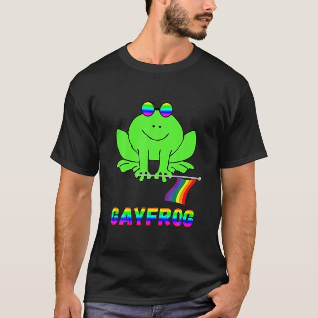 Camiseta Sapo LGBT Orgulho LGBT Arco-Íris Arco-Íris Dera Gê (Frente)