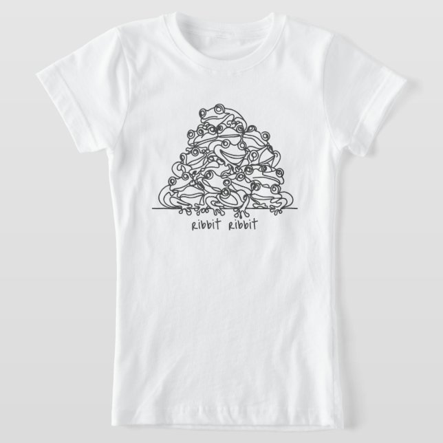 Camiseta Sapo Line Art Personalizado (Postura )