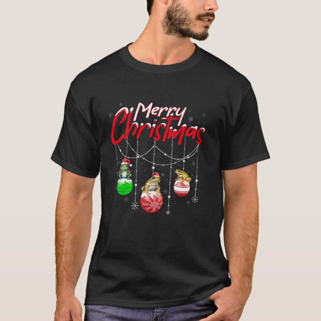 Camiseta Sapo Lover Xmas Ornament Papais noeis Sapo Natal (Frente)