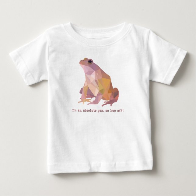 Camiseta Sapo Low Poly “Eu sou uma verdadeira joia” (Frente)