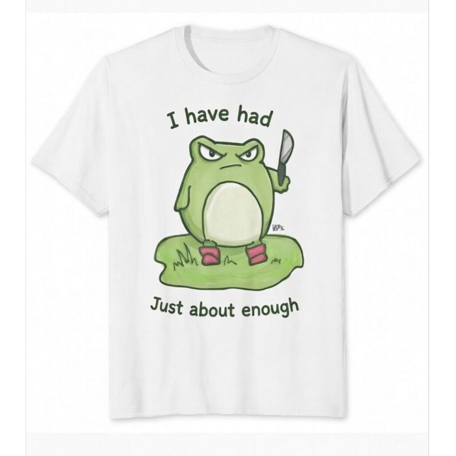 Camiseta Sapo Mal-Humorado Com Faca - Já Aguento Mais (Criador carregado)