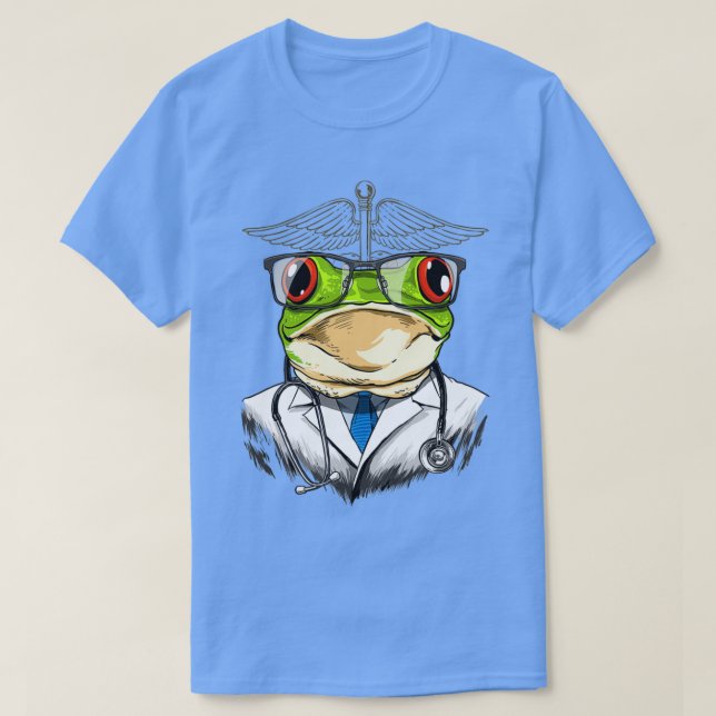Camiseta Sapo Médico Vet Veterinarian Amante de os animais (Frente do Design)