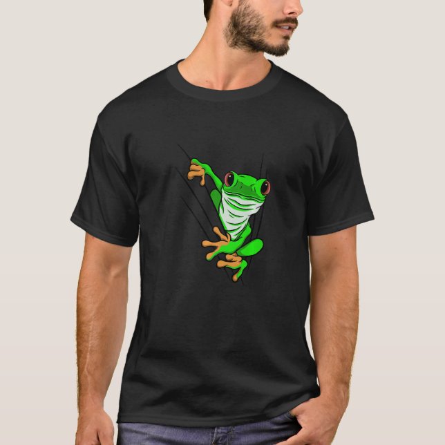 Camiseta sapo mini bolso verde tóxico Premium (Frente)