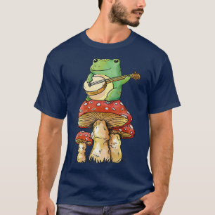 Camiseta Sapo Mushroom Aestético Guitarra Goblincore Mães