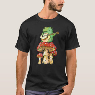 Camiseta Sapo Mushroom Aestético Guitarra Goblincore Mães