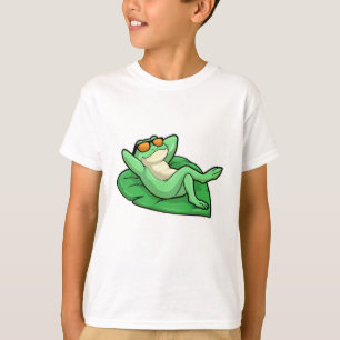 Camiseta Sapo na folha com óculos de sol