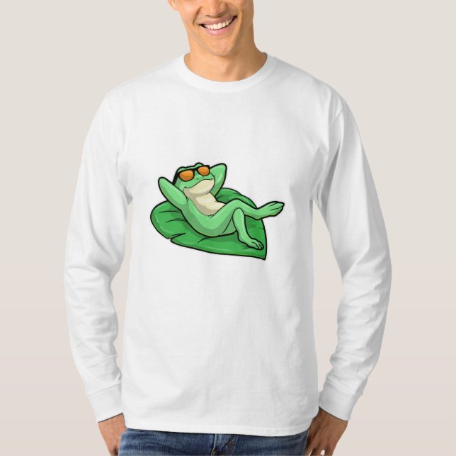 Camiseta Sapo na folha com óculos de sol (Frente)