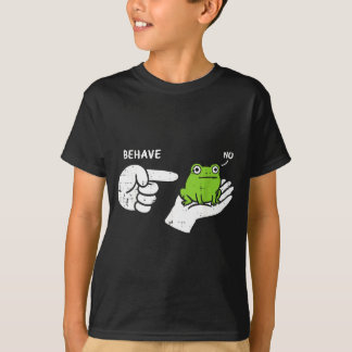 Camiseta Sapo Na Mão Se Comporta De Forma Engraçada Cartoon