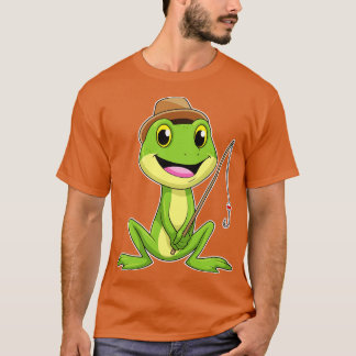Camiseta Sapo na pesca com a vara de pesca 1