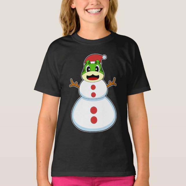Camiseta Sapo Natal Snowman (Frente)